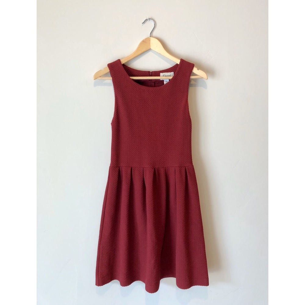 Anthropologie Maroon Sleeveless Dress by Ganni